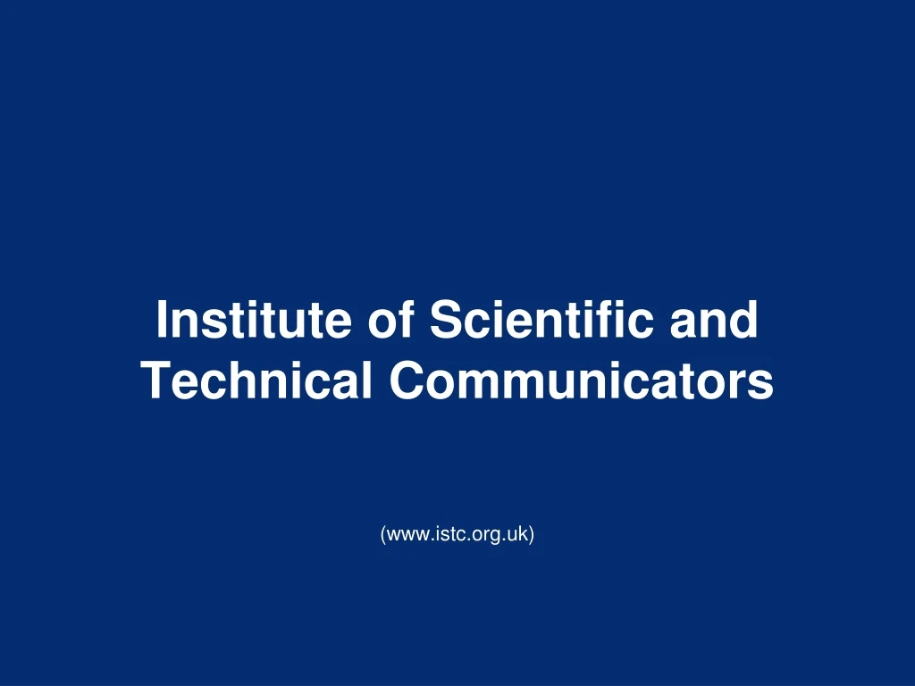 institute of scientific and technical communicators