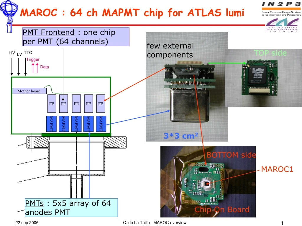 maroc 64 ch mapmt chip for atlas lumi