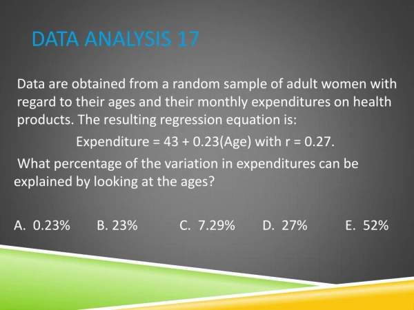 Data Analysis 17