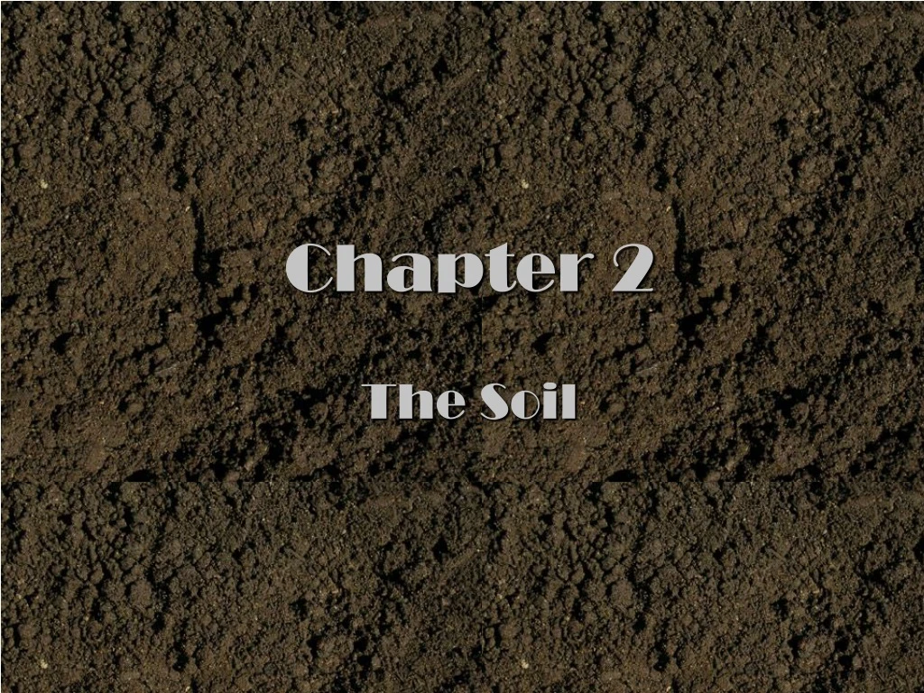 chapter 2 the soil
