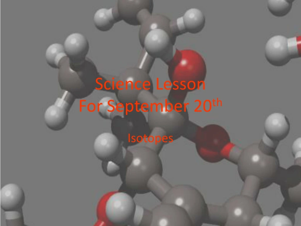 science lesson for september 20 th