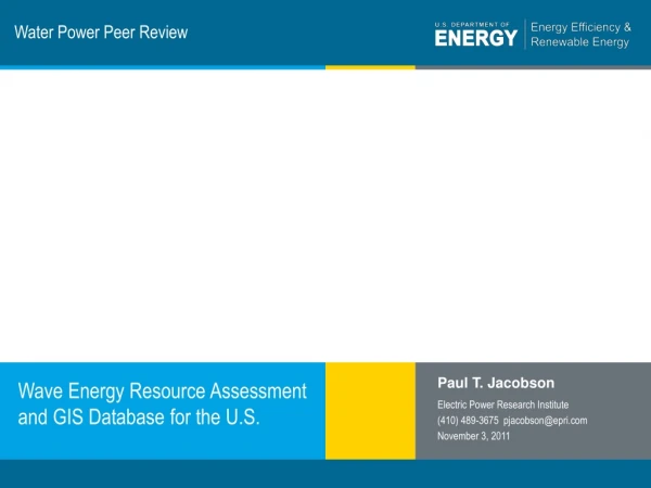 Water Power Peer Review