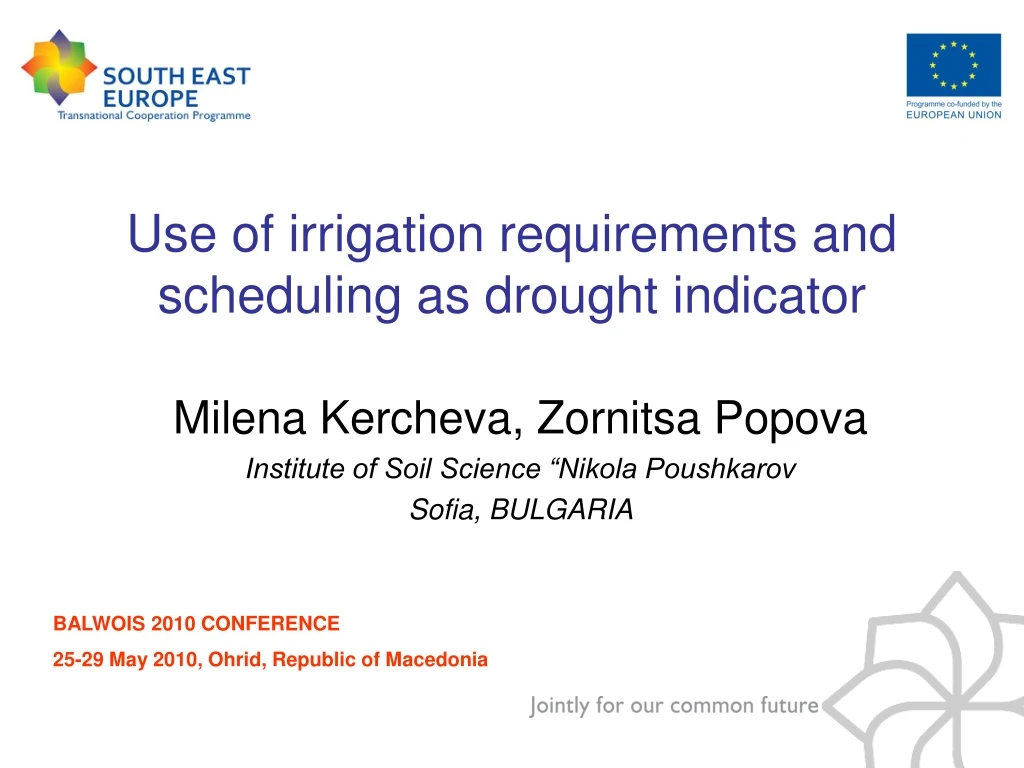 milena kercheva zornitsa popova institute of soil science nikola poushkarov sofia bulgaria