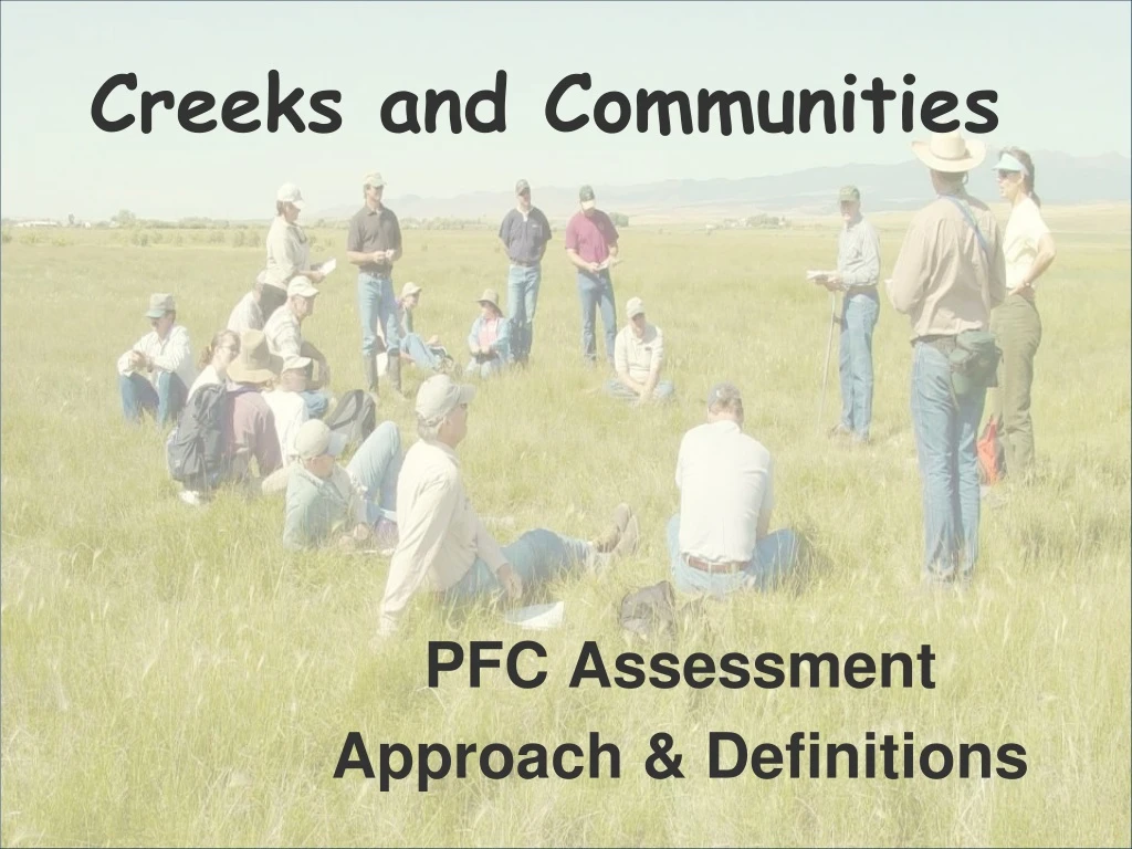 pfc assessment approach definitions