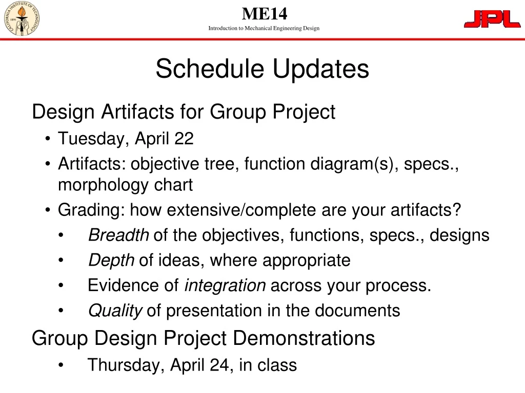 schedule updates