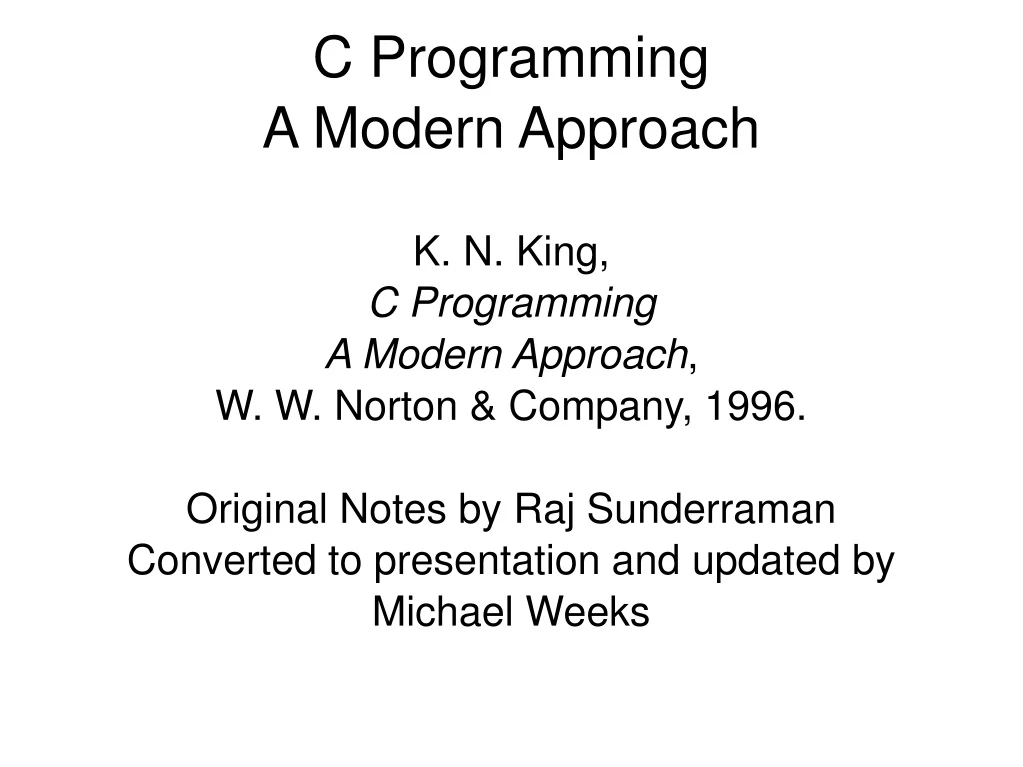 c programming a modern approach
