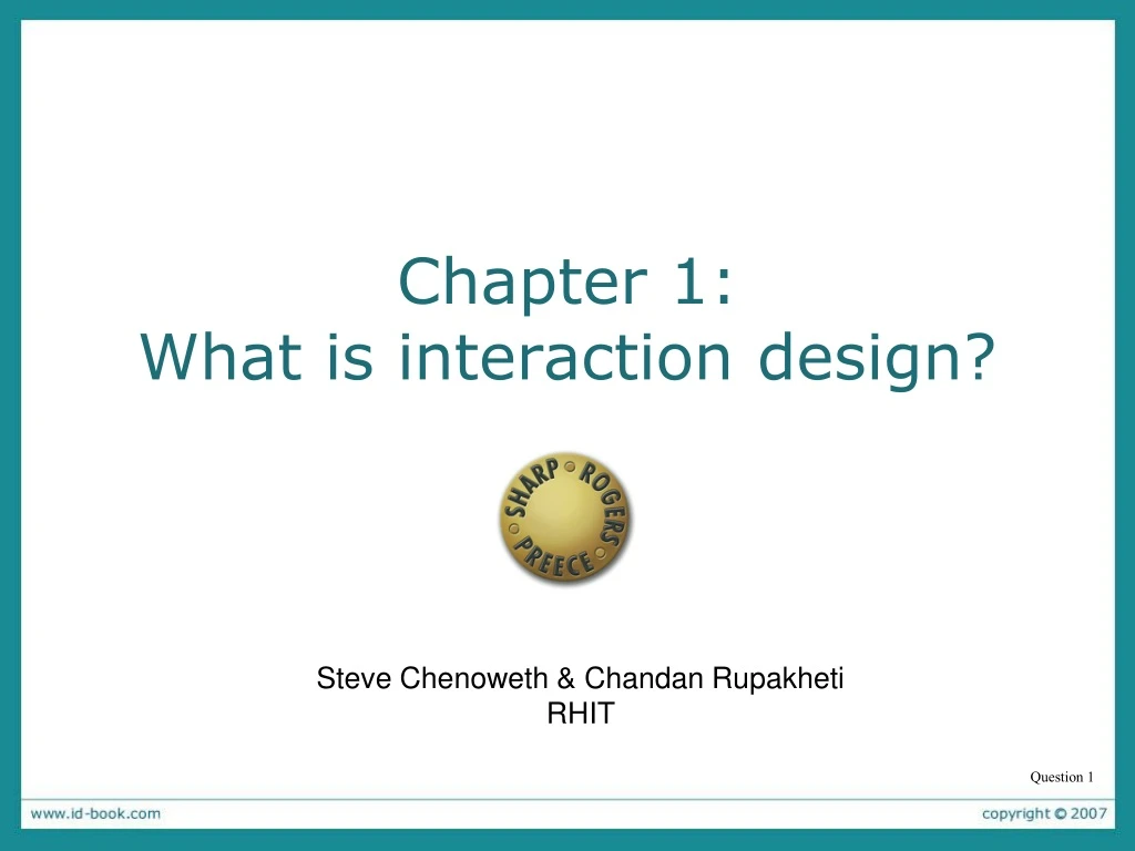 chapter 1 what is interaction design