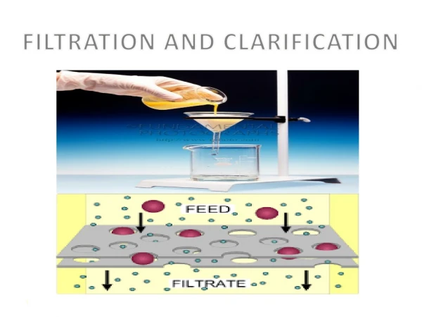FILTRATION AND CLARIFICATION