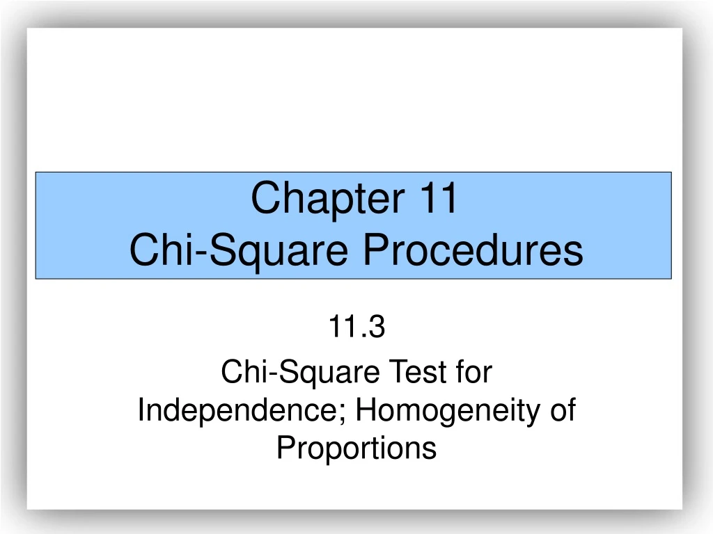 chapter 11 chi square procedures