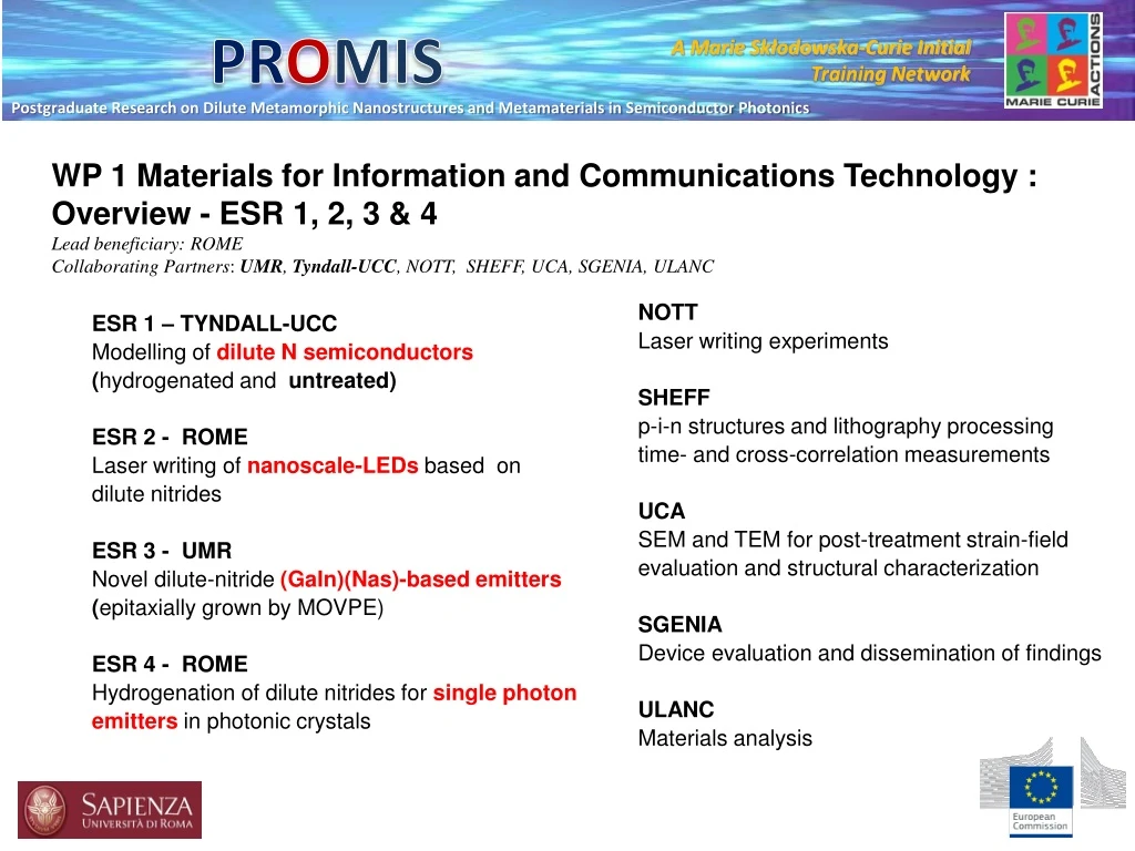 wp 1 materials for information and communications
