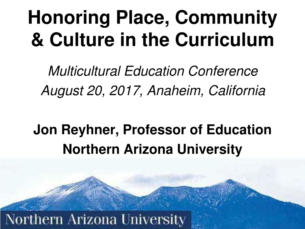 honoring place community culture in the curriculum