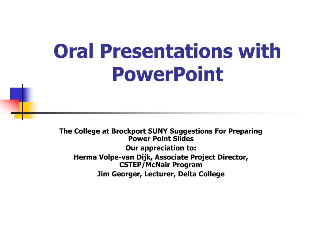 oral presentations with powerpoint