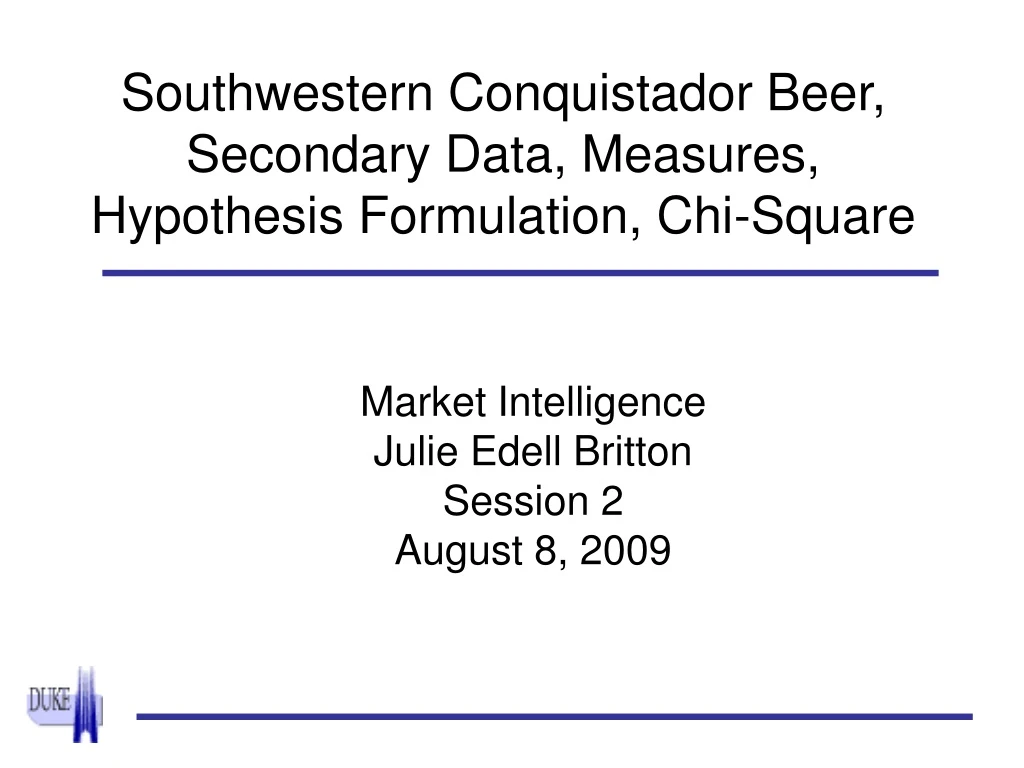 southwestern conquistador beer secondary data