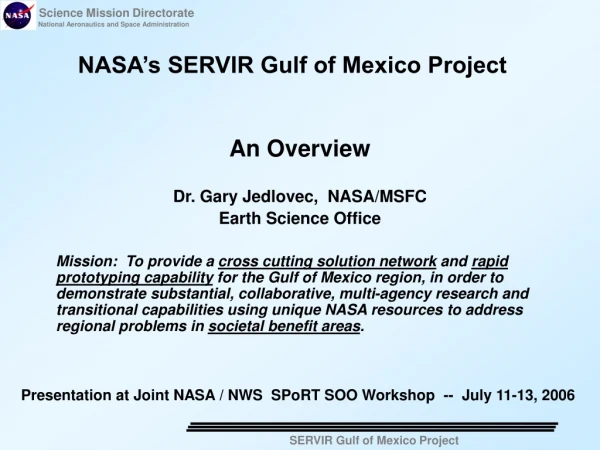 NASA’s SERVIR Gulf of Mexico Project