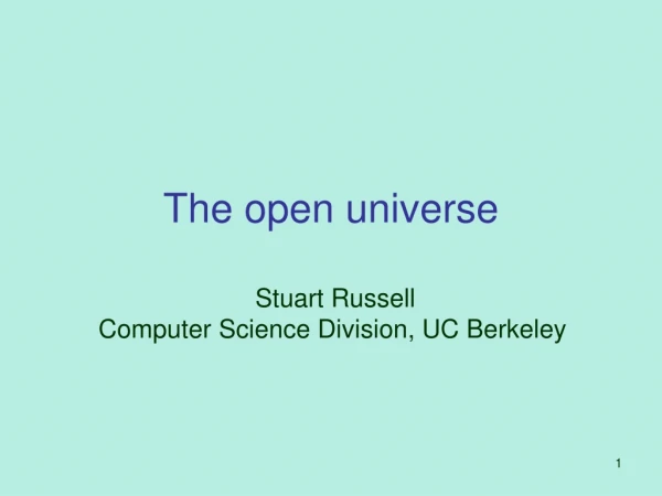The open universe
