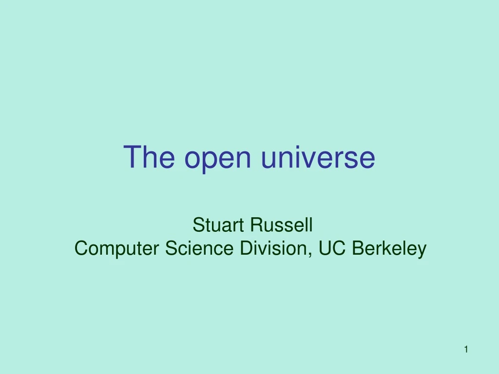 the open universe