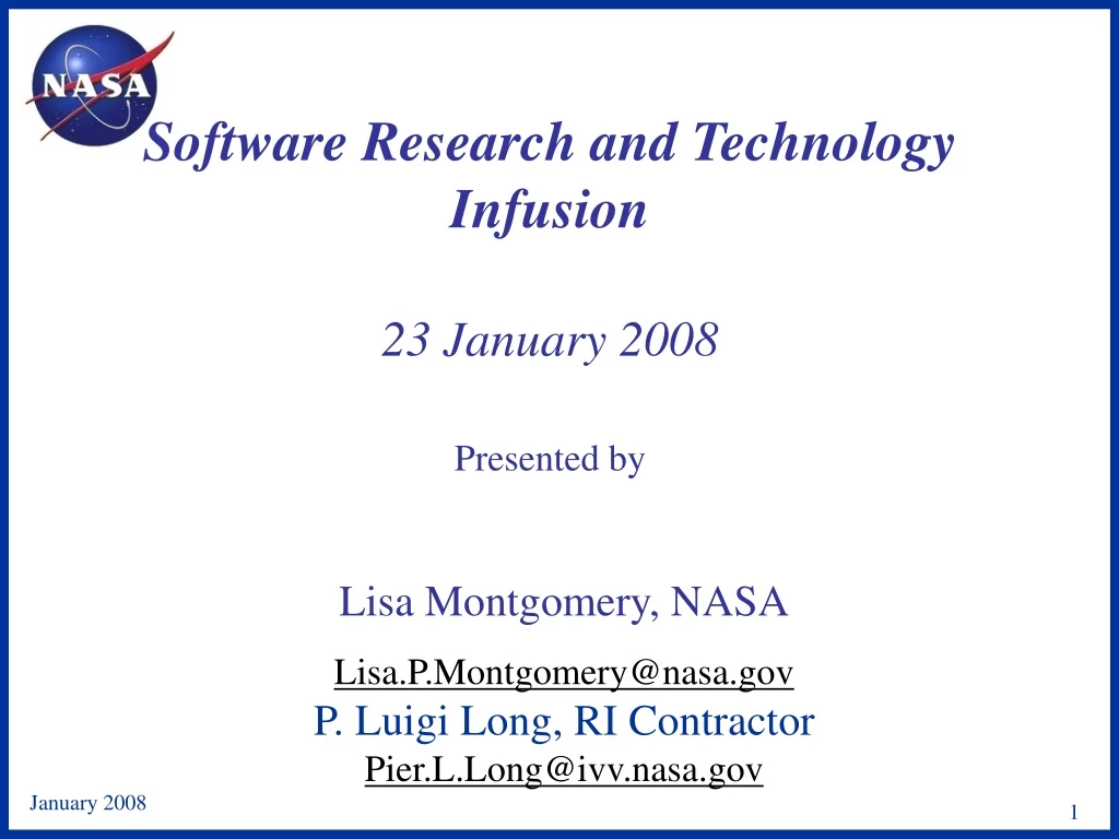 software research and technology infusion