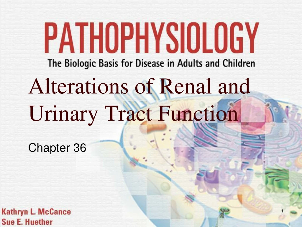 alterations of renal and urinary tract function