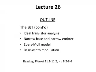 BJT Operation and Analysis in Semiconductor Devices - slide 1