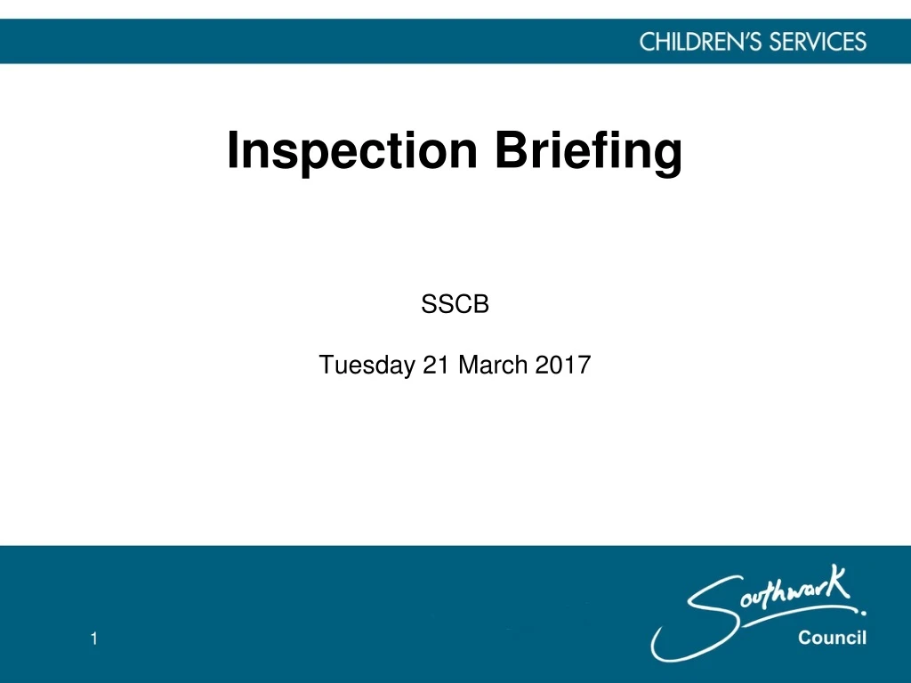 inspection briefing