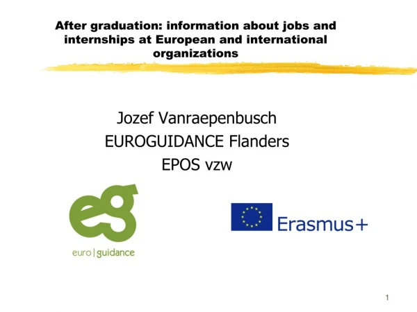 Jozef Vanraepenbusch  EUROGUIDANCE Flanders EPOS  vzw