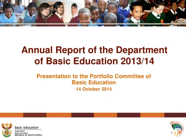 Annual Report of the Department of Basic Education 2013/14