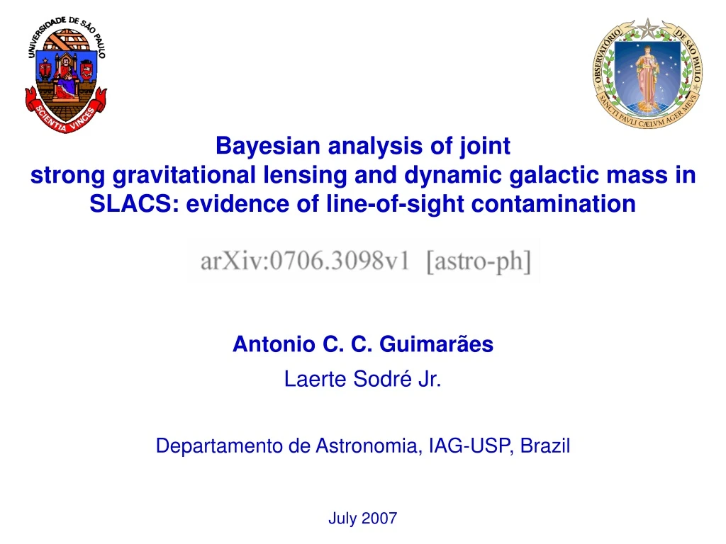 bayesian analysis of joint strong gravitational