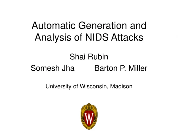 Automatic Generation and Analysis of NIDS Attacks