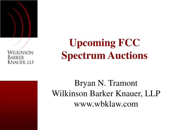Upcoming FCC Spectrum Auctions