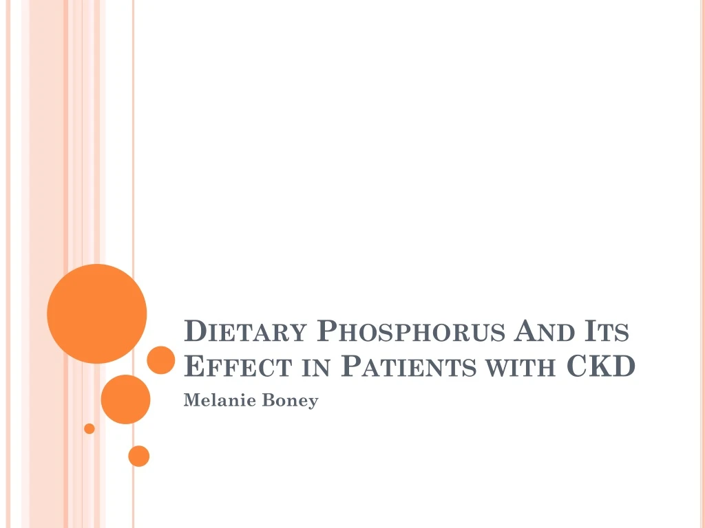 dietary phosphorus and its effect in patients with ckd