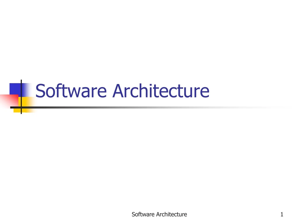 software architecture