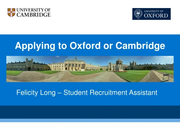 Applying to Oxford or Cambridge