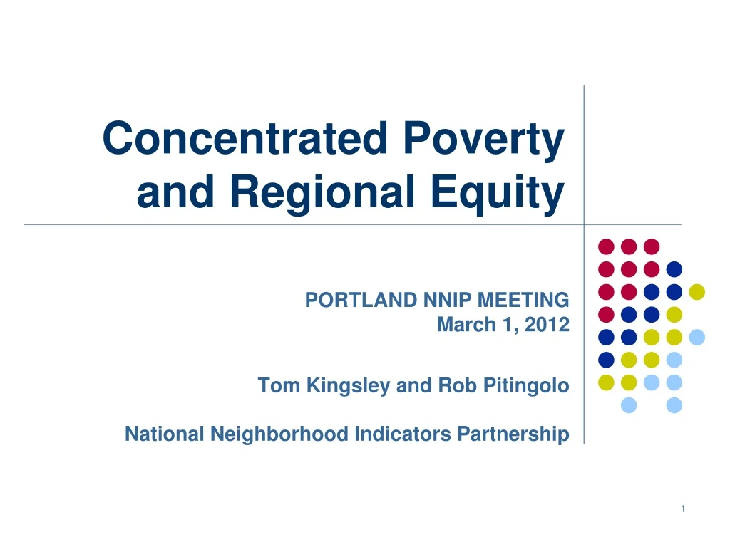 concentrated poverty and regional equity