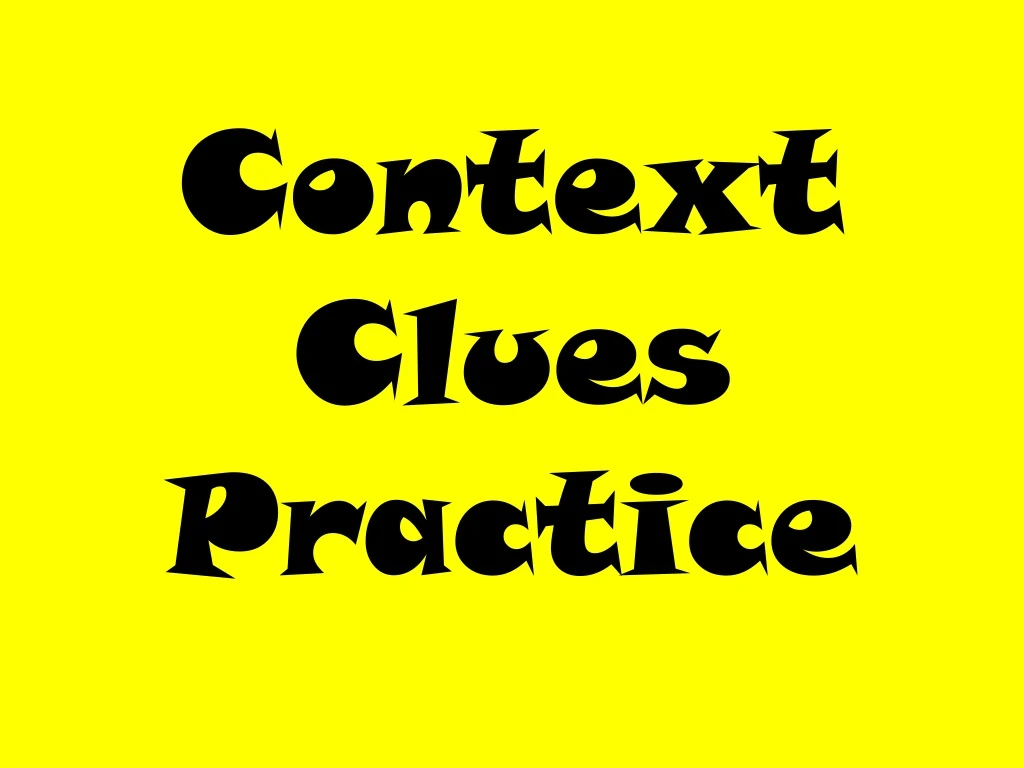 context clues practice