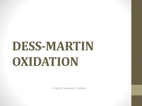 DESS-MARTIN OXIDATION