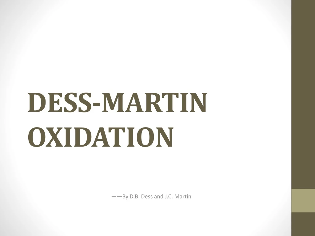 dess martin oxidation
