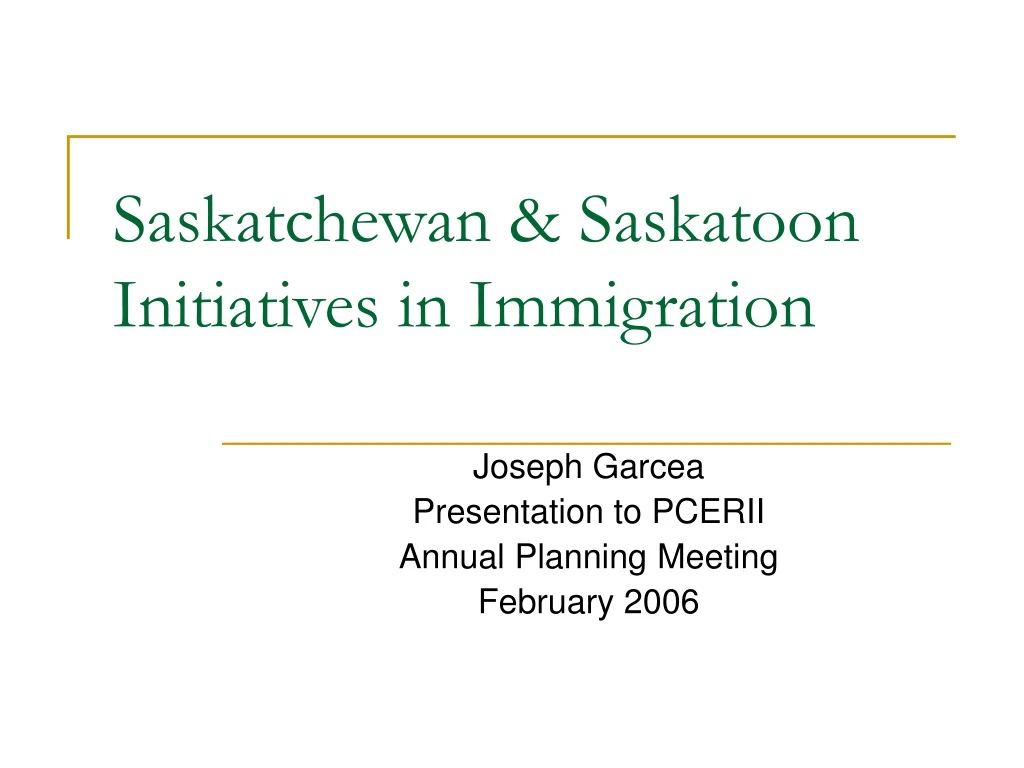 saskatchewan saskatoon initiatives in immigration