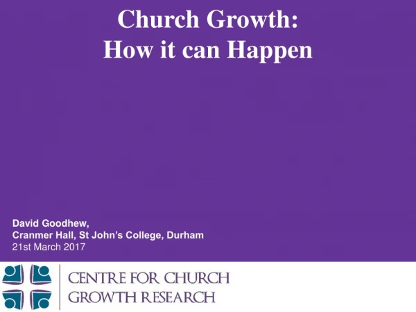 Church Growth: How it can Happen