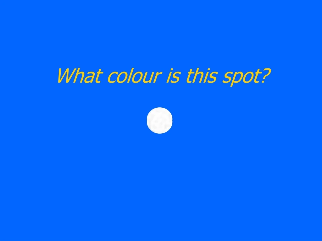 what colour is this spot