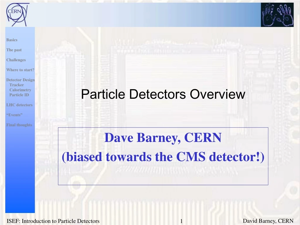 particle detectors overview