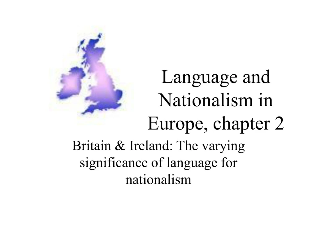 language and nationalism in europe chapter 2