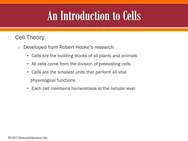 An Introduction to Cells
