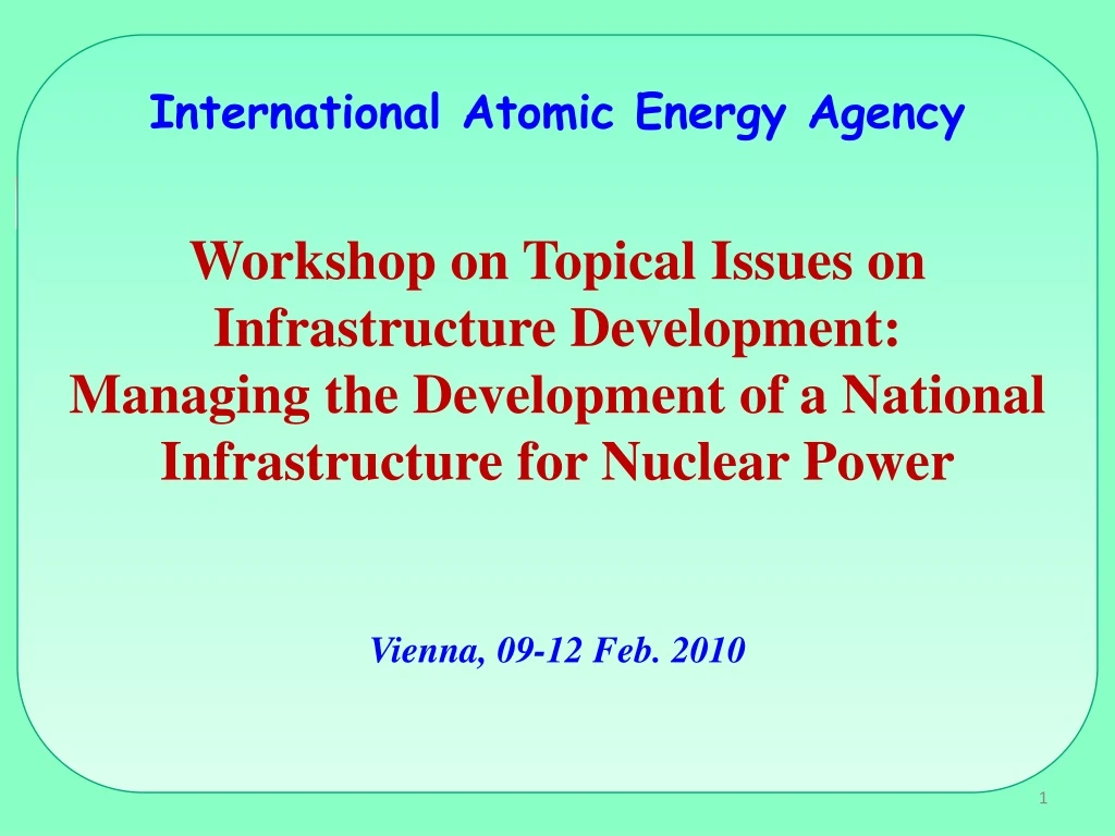 international atomic energy agency workshop
