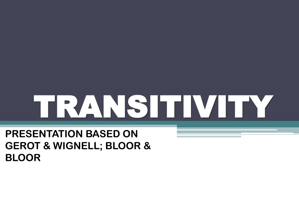 transitivity