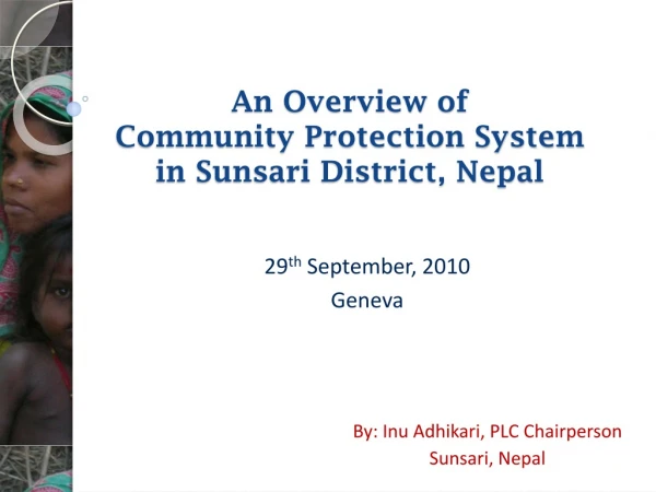 An Overview of  Community Protection System in Sunsari District, Nepal