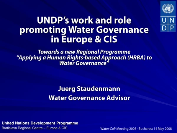 Juerg Staudenmann  Water Governance Advisor