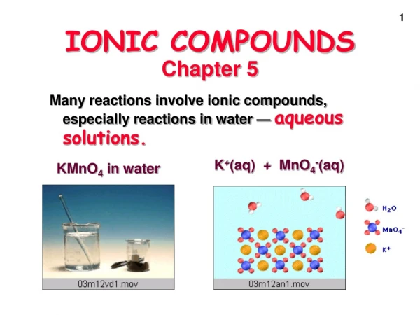 IONIC COMPOUNDS Chapter 5
