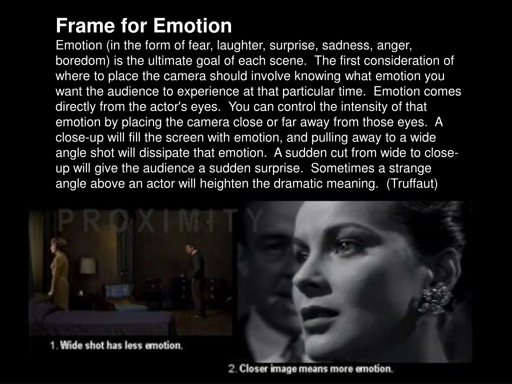 frame for emotion emotion in the form of fear