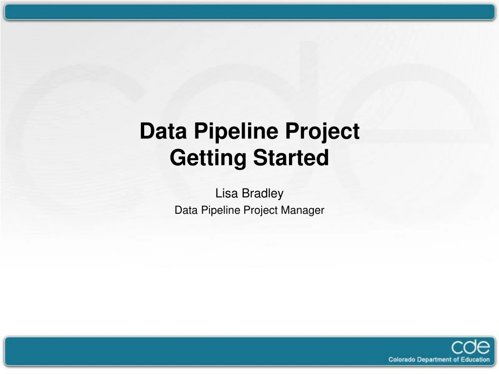 data pipeline project getting started