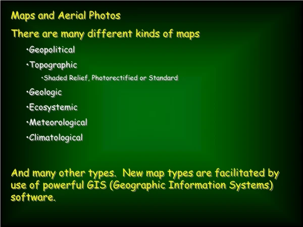 Maps and Aerial Photos There are many different kinds of maps Geopolitical  Topographic